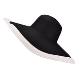 Huge Brim Sun Hats 7.1''/18cm Paper Straw Summer Hats for Womens Ladies UV Protect Floppy Beach Hats Kentucky Derby Party Dress