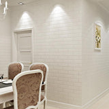 10 Pack | 58 Sq.Ft White Foam Brick Wall Tiles Peel and Stick 3D Wall Panel Room Decor