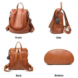 Handbag, Shoulder Bag, Sling Bag, Satchel Bag, Tote Bag and Crossbody Bags For Women - 3 Way Anti-Theft Women's Waterproof Backpack - - Shopptique