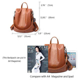 Handbag, Shoulder Bag, Sling Bag, Satchel Bag, Tote Bag and Crossbody Bags For Women - 3 Way Anti-Theft Women's Waterproof Backpack - - Shopptique