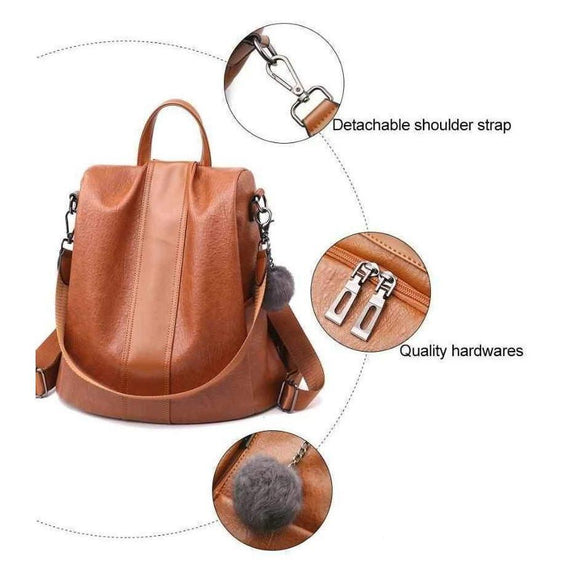 Handbag, Shoulder Bag, Sling Bag, Satchel Bag, Tote Bag and Crossbody Bags For Women - 3 Way Anti-Theft Women's Waterproof Backpack - - Shopptique