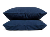 Indigo Linen Pillowcase Set