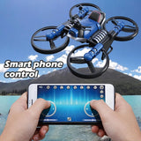 Best Drone For Kids - Motorcycle Flying Drone For Kids and Teenagers -Folding RC Drone & Folding Aircraft Quadcopter Toy - Drone Pro: Multi-functional Folding Motorcycle Drone - - Shopptique