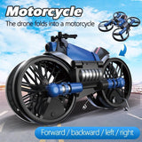 Best Drone For Kids - Motorcycle Flying Drone For Kids and Teenagers -Folding RC Drone & Folding Aircraft Quadcopter Toy - Drone Pro: Multi-functional Folding Motorcycle Drone - - Shopptique