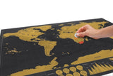 Deluxe Black Scratch Off World Map - Tinklegem.com