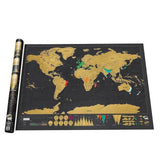 Deluxe Black Scratch Off World Map - Tinklegem.com